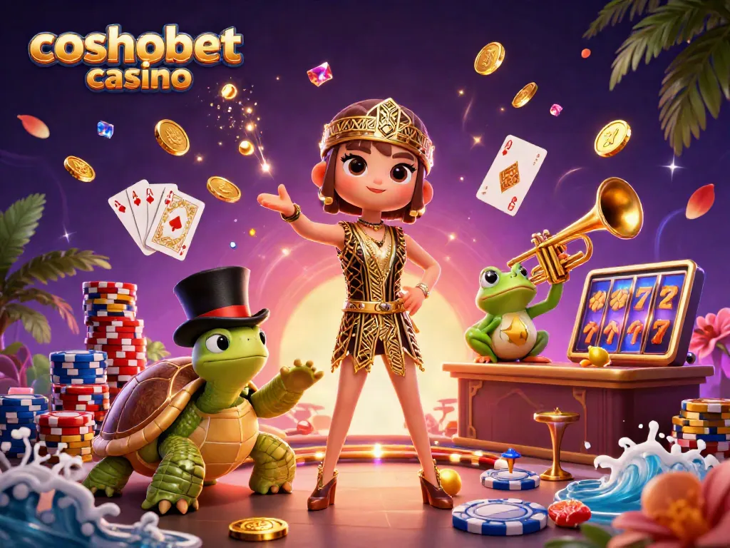 Experience thrilling gameplay at cosmobet casino with a vibrant 3D illustration depicting excitement and gaming elements.