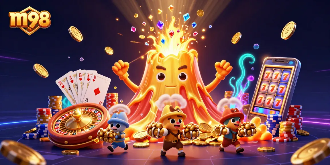 Experience thrilling wins with m98’s dynamic casino games and vibrant illustrations of triumph!