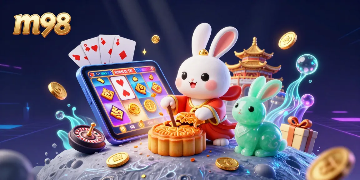 Experience the vibrant m98 online casino scene with the moon rabbit and exciting gaming elements.